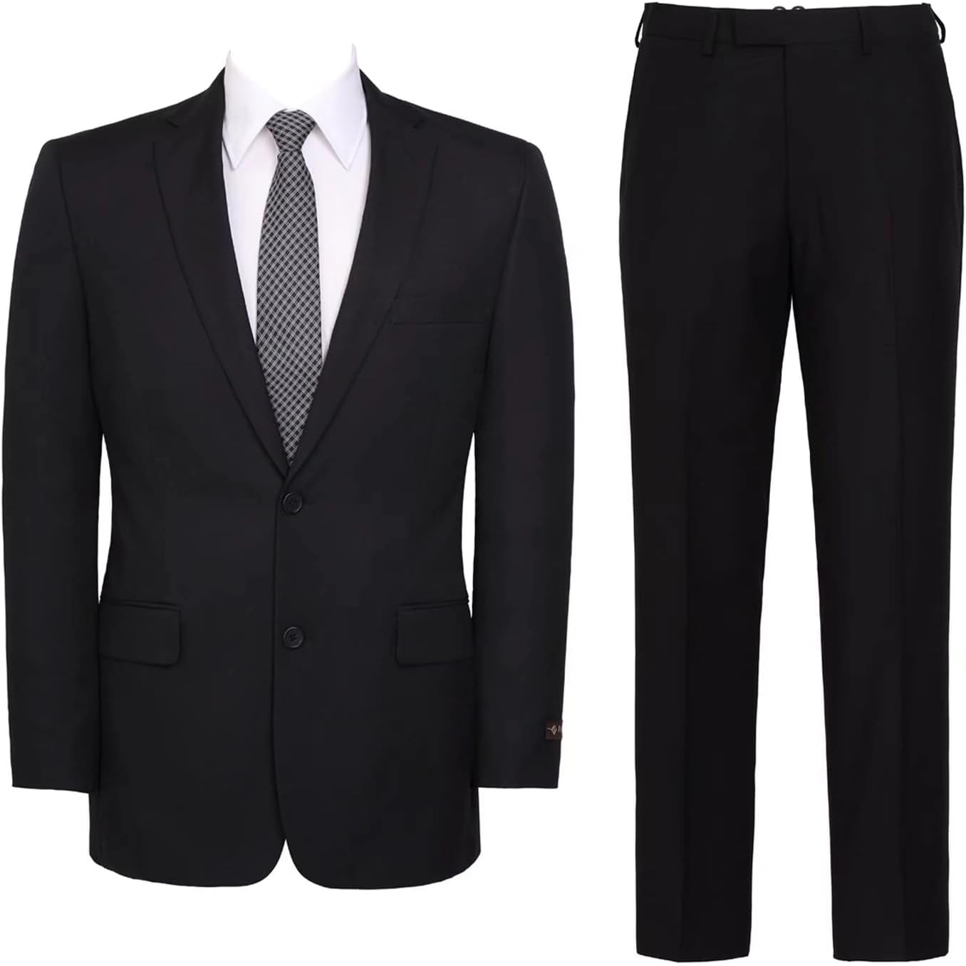 Men Suit 2 Piece Classic Fit Suits 2 Buttons Notch Lapel Solid Single Breasted Jacket Blazer and Pants Set